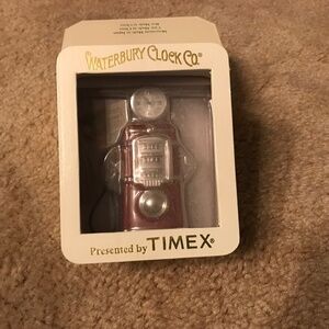 Waterbury Vintage Collectible Gas Pump Mini Clock by Timex